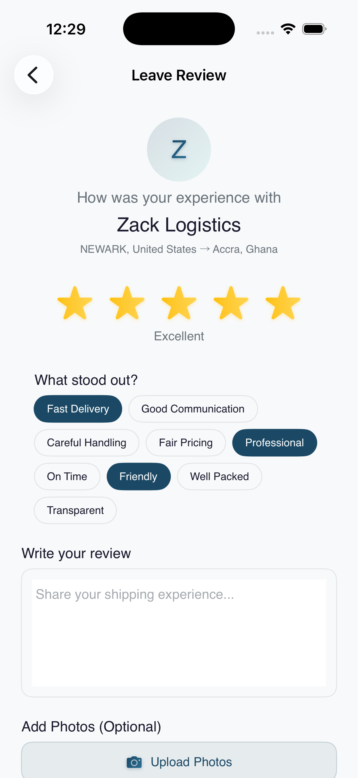 BarrelDrop provider review and rating system with photo uploads