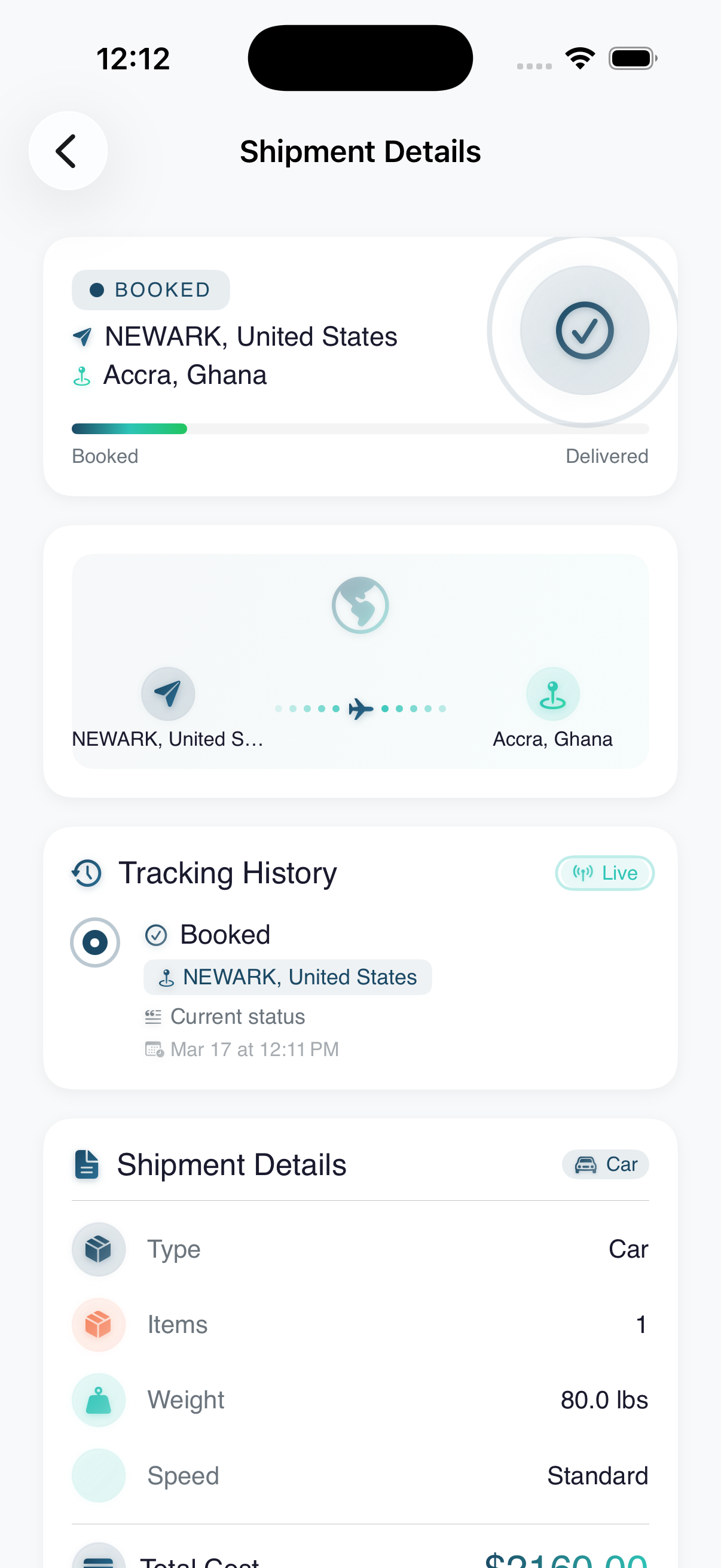 BarrelDrop real-time shipment tracking with live GPS updates and delivery progress